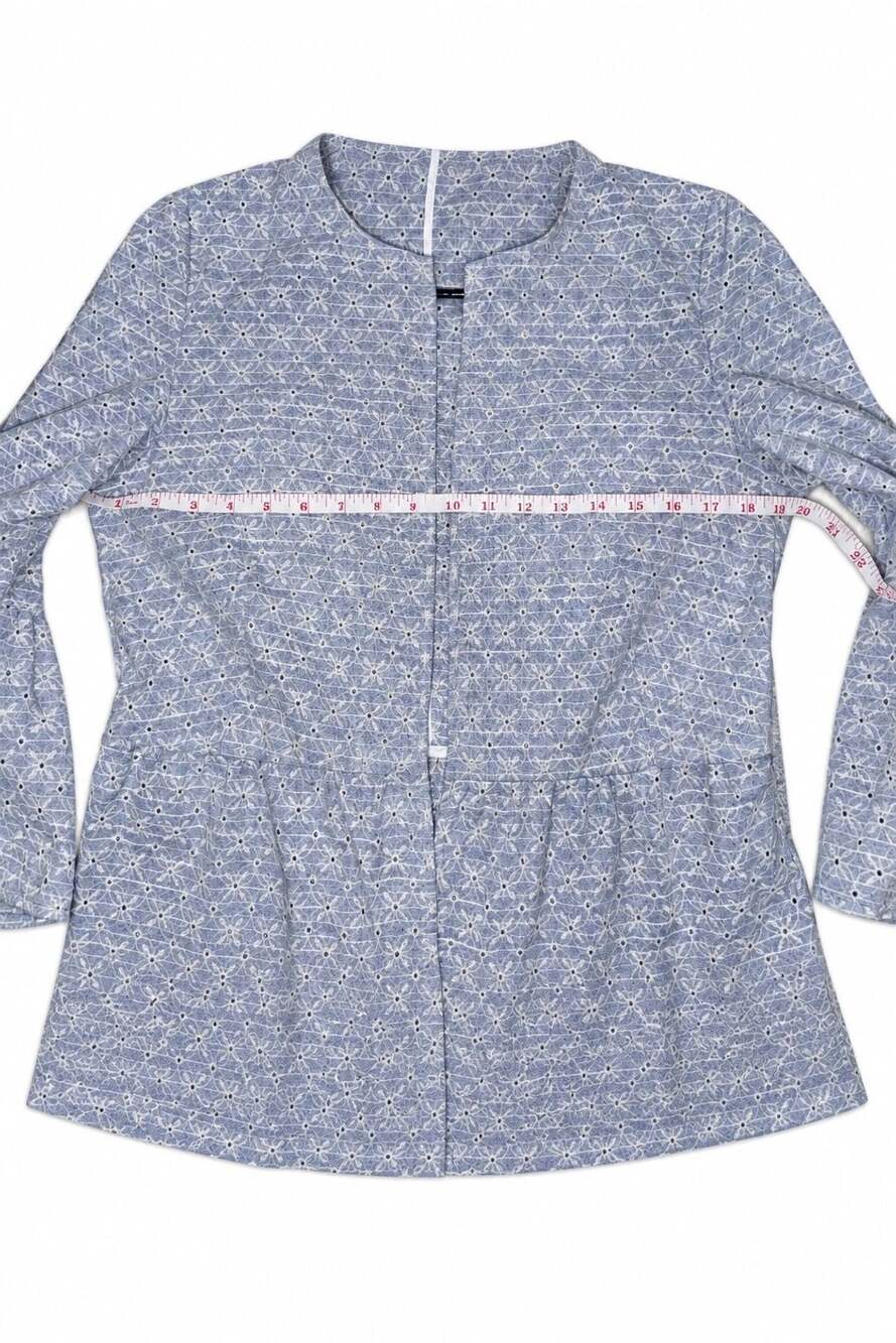 Zara Embroidered Eyelet Ruffle Jacket Size M - Picture 5 of 7